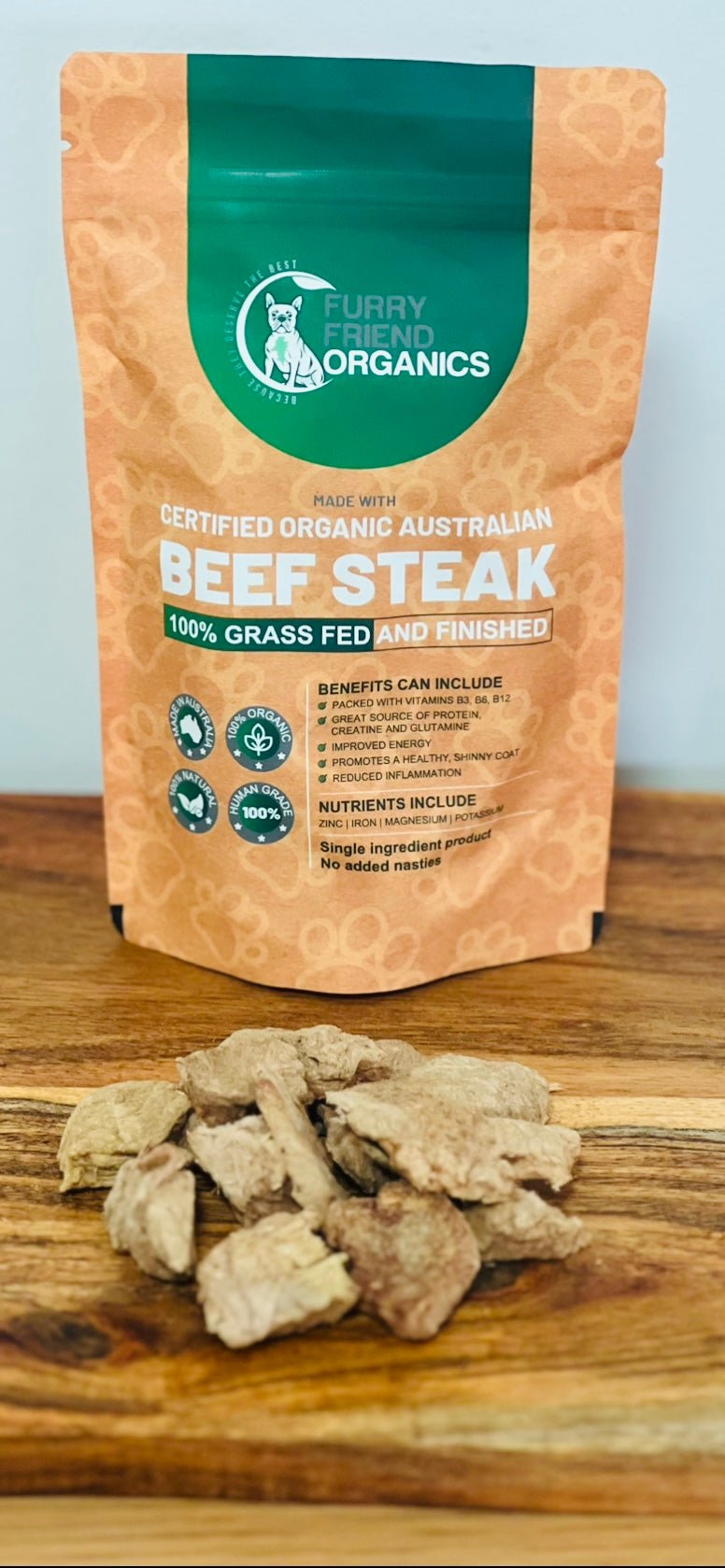Organic Beef Steak Treats - Furry Friend Organics